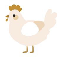 A cream chicken