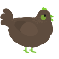 A bark chicken with a neck-speckle pattern