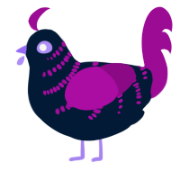 A tumblr and plum chicken with a half-bar pattern