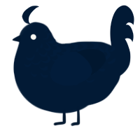 A tumblr chicken with a half-lace pattern