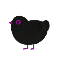 (unnamed), a sable and black chicken with a head pattern