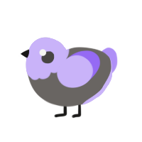 (unnamed), a grey and lilac chicken with a head pattern