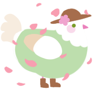 A gluppy and cream chicken with a head pattern