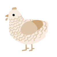 A cream and beige chicken with a lace pattern