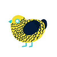 Yuzu, a yellow and tumblr chicken with a lace pattern