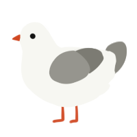 A white and ash chicken