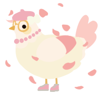 A cream and rose chicken with a head pattern