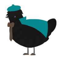 A sable and black chicken with a bar pattern