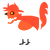 A white and vermilion chicken with a head pattern