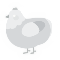 A mist chicken with a head pattern