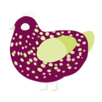 A wine and lemon chicken with a speckle pattern