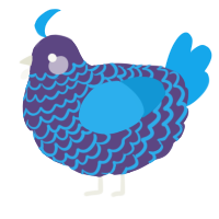 A overcast and sky chicken with a lace pattern