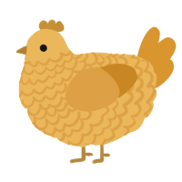 A honey and orange chicken with a lace pattern