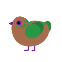 (unnamed), a brown and viridian chicken with a neck-speckle pattern