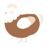 A brown and cream chicken with a head pattern