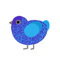 (unnamed), a indigo and sky chicken with a double-lace pattern