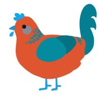 A vermilion and sea chicken with a neck-band pattern