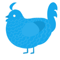 A sky chicken with a lace pattern