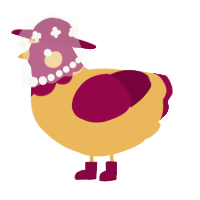 A honey and maroon chicken with a head pattern