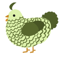 A apple and olive chicken with a lace pattern