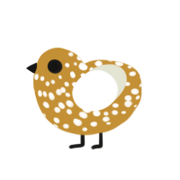 PB Cookie, a gold and white chicken with a speckle pattern