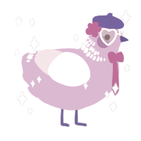 A orchid and pink chicken with a neck-band pattern