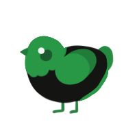 (unnamed), a black and viridian chicken with a head pattern