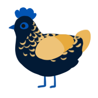 A tumblr and honey chicken with a half-lace pattern