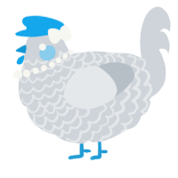 A mist chicken with a lace pattern
