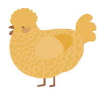 A honey chicken with a lace pattern