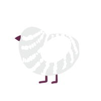 Mad World, a silver and white chicken with a bar pattern