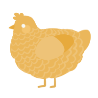A honey chicken with a lace pattern