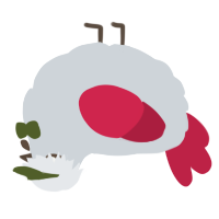 A mist and crimson chicken
