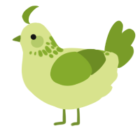 A lemon and chartreuse chicken with a neck-speckle pattern