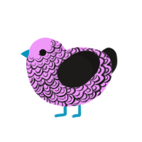 (unnamed), a lavender and sable chicken with a double-lace pattern