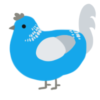 A sky and mist chicken with a neck-band pattern