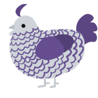 A mist and overcast chicken with a lace pattern