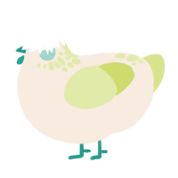 A cream and lemon chicken with a neck-speckle pattern