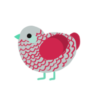 (unnamed), a silver and crimson chicken with a lace pattern