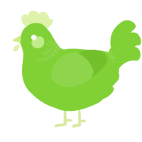 A grass chicken with a neck-band pattern