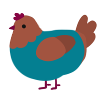 A sea and russet chicken with a head pattern
