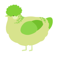 A lemon and grass chicken with a neck-band pattern