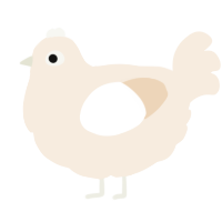 A cream chicken