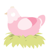 A rose chicken with a head pattern