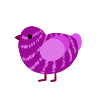 (unnamed), a plum and orchid chicken with a bar pattern