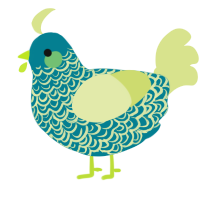A sea and lemon chicken with a double-lace pattern