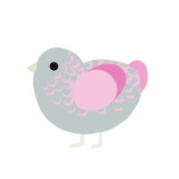 SkillsFuture, a silver and pink chicken with a half-lace pattern