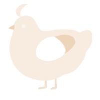 A cream chicken