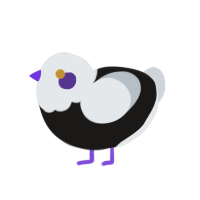A sable and mist chicken with a head pattern