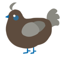 A bark and ash chicken